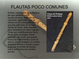 Flautas poco comunes