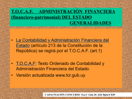 T.O.C.A.F. ADMINISTRACIÓN FINANCIERA (financiero