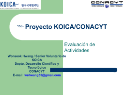 actividades en conacyt - Consejo Nacional de Ciencia y Tecnología