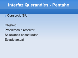 Interfaz Querandíes - Pentaho