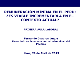 Remuneración mínima en el Perú