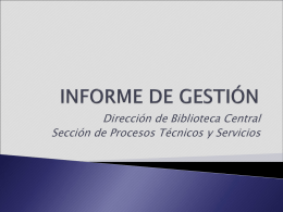 Procesos Técnicos y Servicios - catalogo electronico de la
