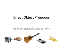 direct object pronouns - Kenston Local Schools