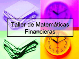 Taller de Matemáticas Financieras