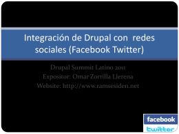 Integración de Drupal con redes sociales (Facebook Twitter)