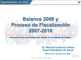 Balance 2006 - Superintendencia de Salud