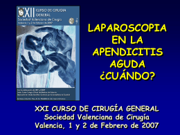 Laparoscopia en la apendicitis aguda ¿Cuándo?