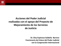 Presentación Poder Judicial - Proyecto de Mejoramiento de los