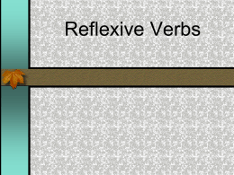 Reflexive Verbs Powerpoint
