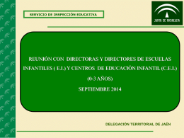 Presentación Inspección / Escuelas Infantiles 0-3