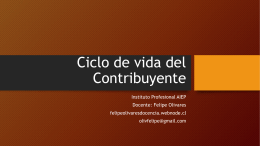 Ciclo de vida del Contribuyente - Felipe Olivares Docencia