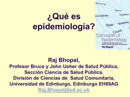 What is Epidemiology? In Spanish