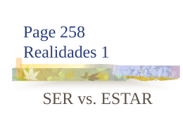 p. 258 SER vs. ESTAR