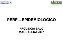 perfil epidemiologico provincia bajo magdalena 2007