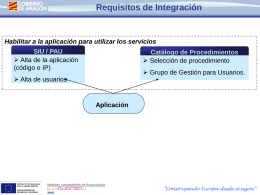 Presentación para integradores - Portal administración electrónica