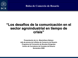 Presentación - Centro de Corredores de Cereales de Rosario