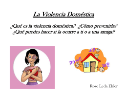 Acceda a una presentación sobre Violencia Doméstica