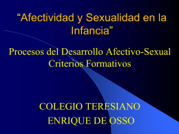 El sexo - Colegio Teresiano Enrique de Ossó