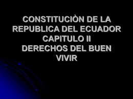 constituciòn de la republica del ecuador capitulo ii