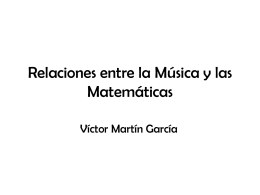 Relaciones entre la Música y las Matemáticas