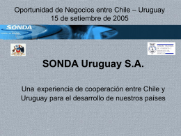 SONDA Una Experiencia de Cooperación Entre Chile y Uruguay