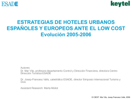 Estrategias de hoteles urbanos españoles y europeos ante