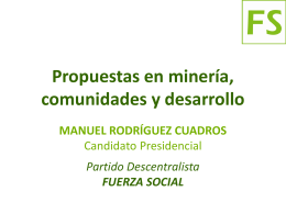 Política ambiental minera - Grupo de Diálogo, Minería y Desarrollo