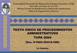 texto único de procedimientos administrativos 2004