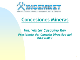 INGEMMET - Ministerio de Energía y Minas