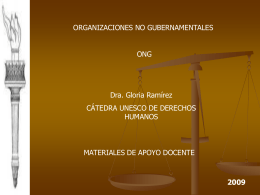 5 Ramírez, Gloria. Organizaciones No Gubernamentales