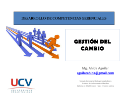 GESTION DEL CAMBIO -UCV - Diplomado en Gestión Pública