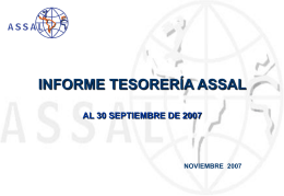 informe tesorería assal al 30 septiembre de 2007 noviembre 2007