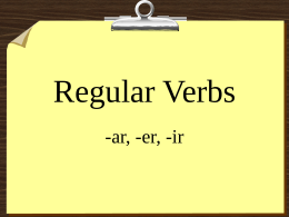 Regular Verbs