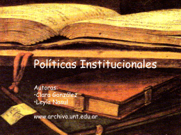 Políticas Institucionales