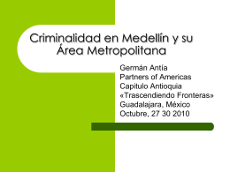 Criminalidad en Medellin y su Área Metropolitana