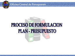 Proceso de formulación plan