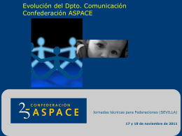 Evolución del Dpto. Comunicación Confederación ASPACE