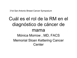 Cuál es el rol de la RM en el diagnóstico de cáncer de mama