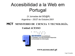 La Accesibilidad en Portugal, presentación en PowerPoint