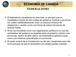federalismo economia de canada