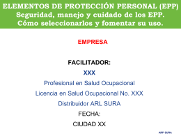 ELEMENTOS DE PROTECCIÓN PERSONAL (EPP