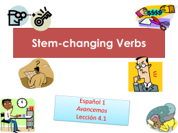 Stem-changing Verbs