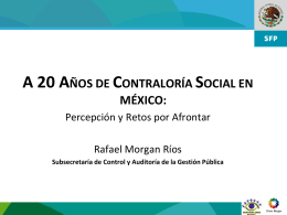 1 A 20 ANOS DE LA CONTRALORIA SOCIAL