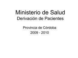 Derivación Final 2010 - Gobierno de la Provincia de Córdoba