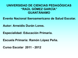 Evento Nacional Iberoamericano de Salud Escolar