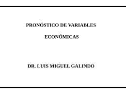 Pronósticos de variables económicas 1