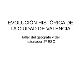 EVOLUCIÓN HISTÓRICA DE LA CIUDAD DE VALENCIA