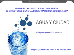 Red "Agua y Ciudad" - Directores Generales Iberoamericanos del