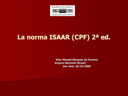 La norma ISAAR (CPF)