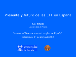 Presente y futuro de las ETTs en España